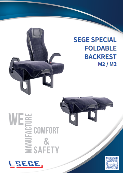 image shows Sege Special Foldable Backrest Bus Seat